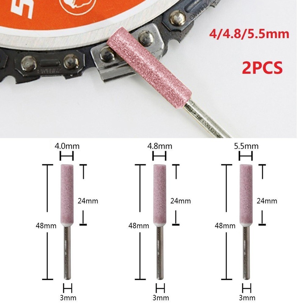 2*Chainsaw Sharpener 4/4.8/5.5mm Saw Drill Bits Carving Grinding Tools US