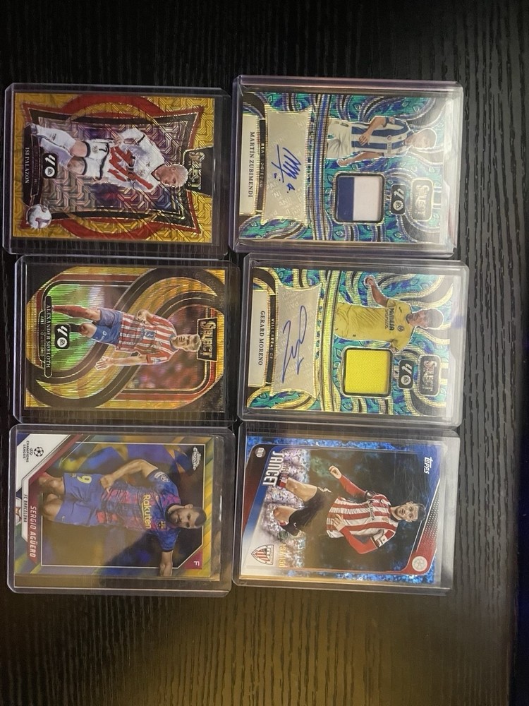 Lot Of 6 La Liga Soccer Cards With 2 Auto/ Patch Peacock Cards & 4 #’d  Cards