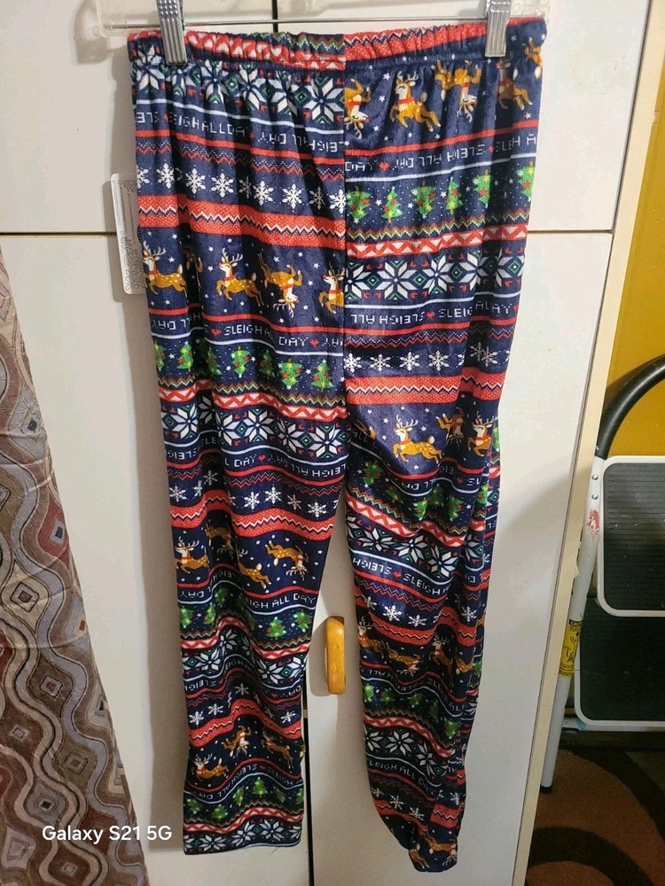 Women's North 15 Reindeer Print Flannel Pajama Pants Large