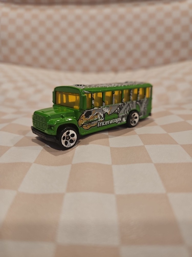 1988 Hot Wheels Green Triceratops Bus