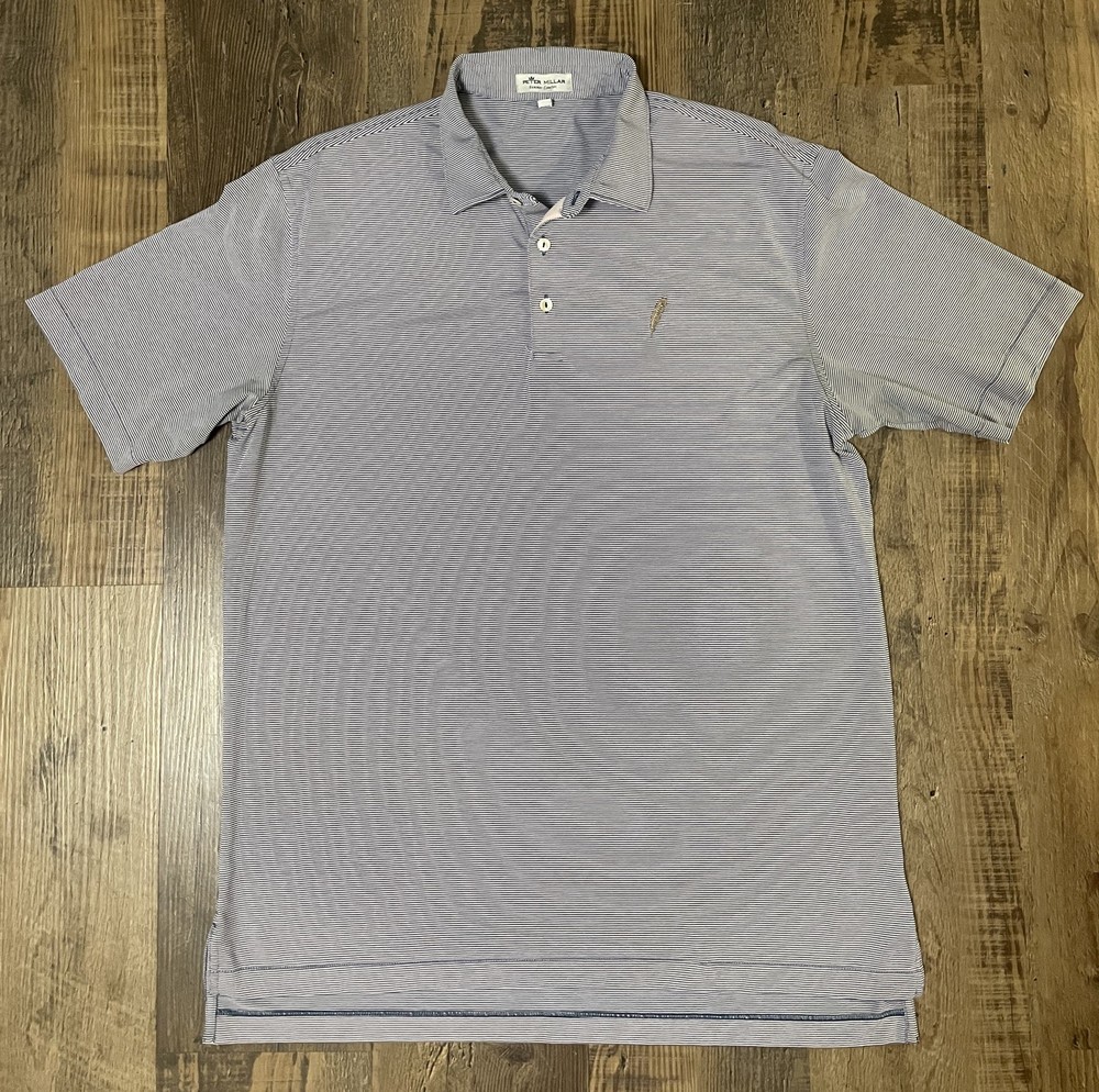 Peter Millar Summer Comfort Men’s L Striped Golf Polo Chechessee Creek Club SC