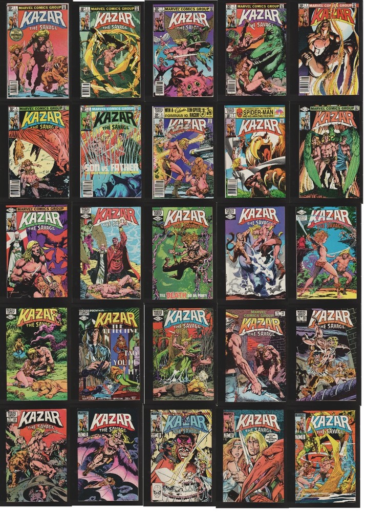 KAZAR THE SAVAGE #1-20,24,28-31 (9.0 VF/NM AVG) LOT OF 25 MARVEL 1981 CGC EM!