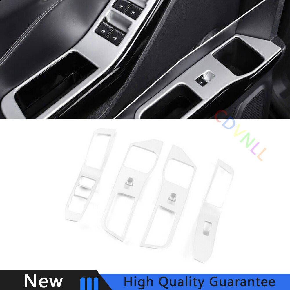Fit For Ford Explorer 2020-2022 Matte Silver Window Lock Lift Panel Frame Trim