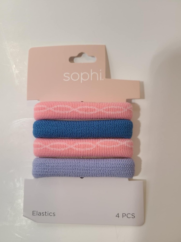 Sophi Hair Elastics 4-Piece Ponytail Holders for Braids and Styling
