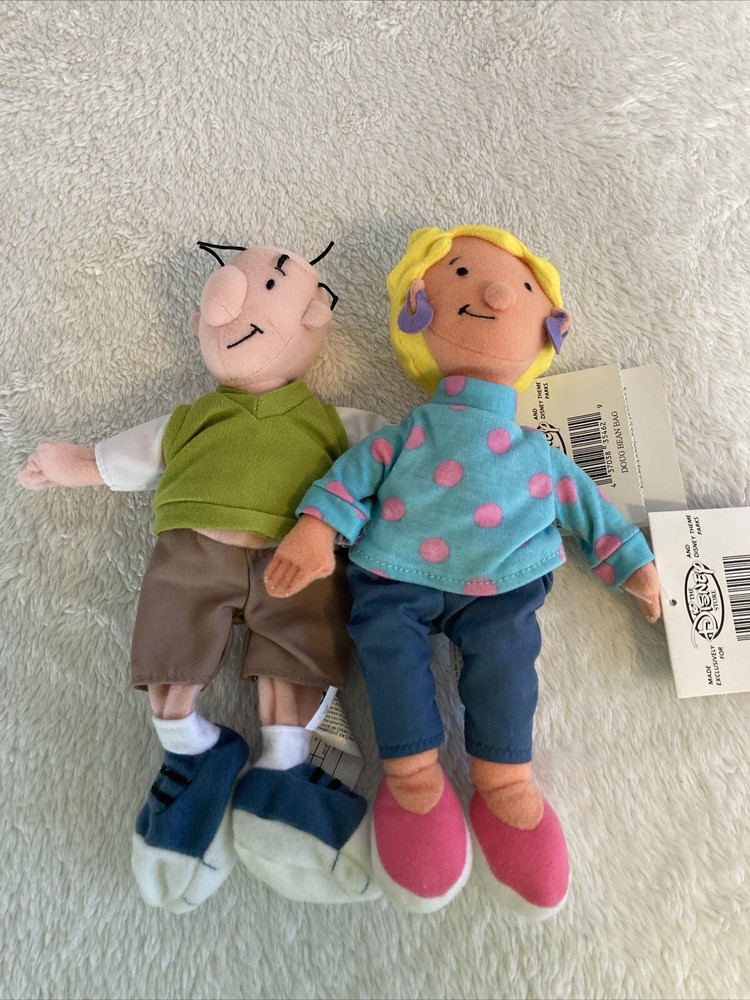 Disney Store Doug & Patti Mini Bean Bag Doll Plush