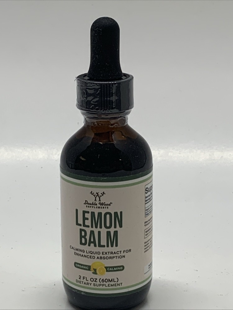 Organic Lemon Balm Tincture Drops by Double Wood Supplements - Expires 2026-image