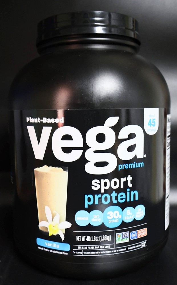 Vega Premium Plant-Based Sport Protein Powder, Vanilla, 4LB, EX: 11/2025
