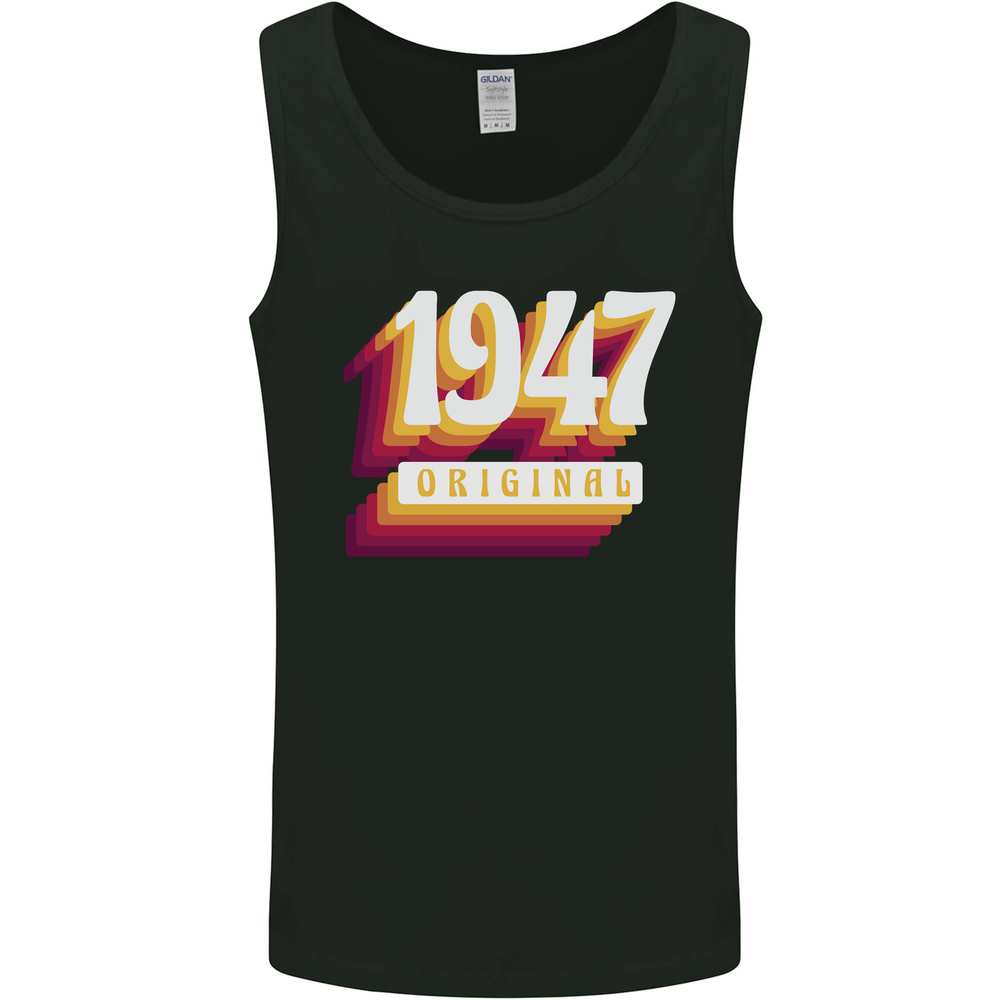 Retro 78th Birthday Original 1947 Mens Vest Tank Top