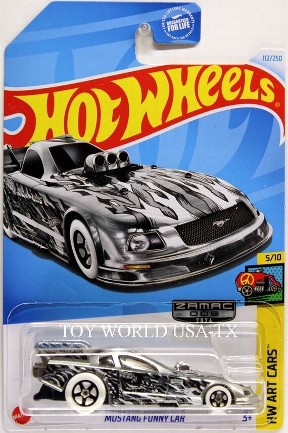 2024 Hot Wheels #112 HW Art Cars Mustang Funny Car Zamac