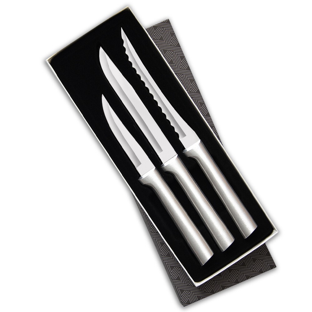Rada 3-Piece Kitchen Knife Set with Tomato Slicer Paring and Utility Steak Knives
