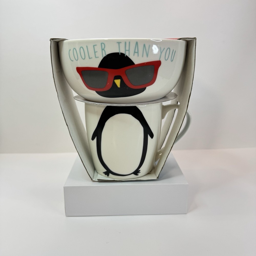 Juego de taza y cuenco a juego Penguin 