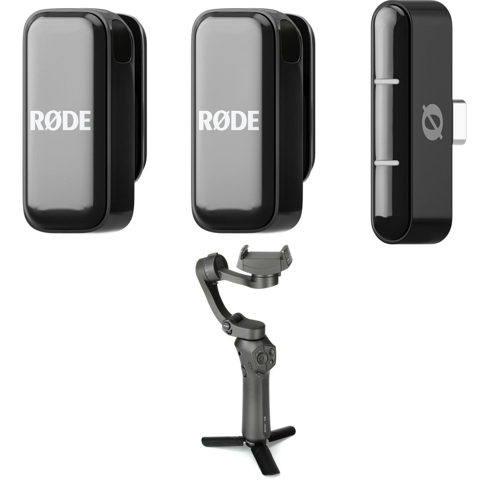 Rode Wireless Micro Microphone Kit with Benro 3XS Smartphone Gimbal Stabilizer -