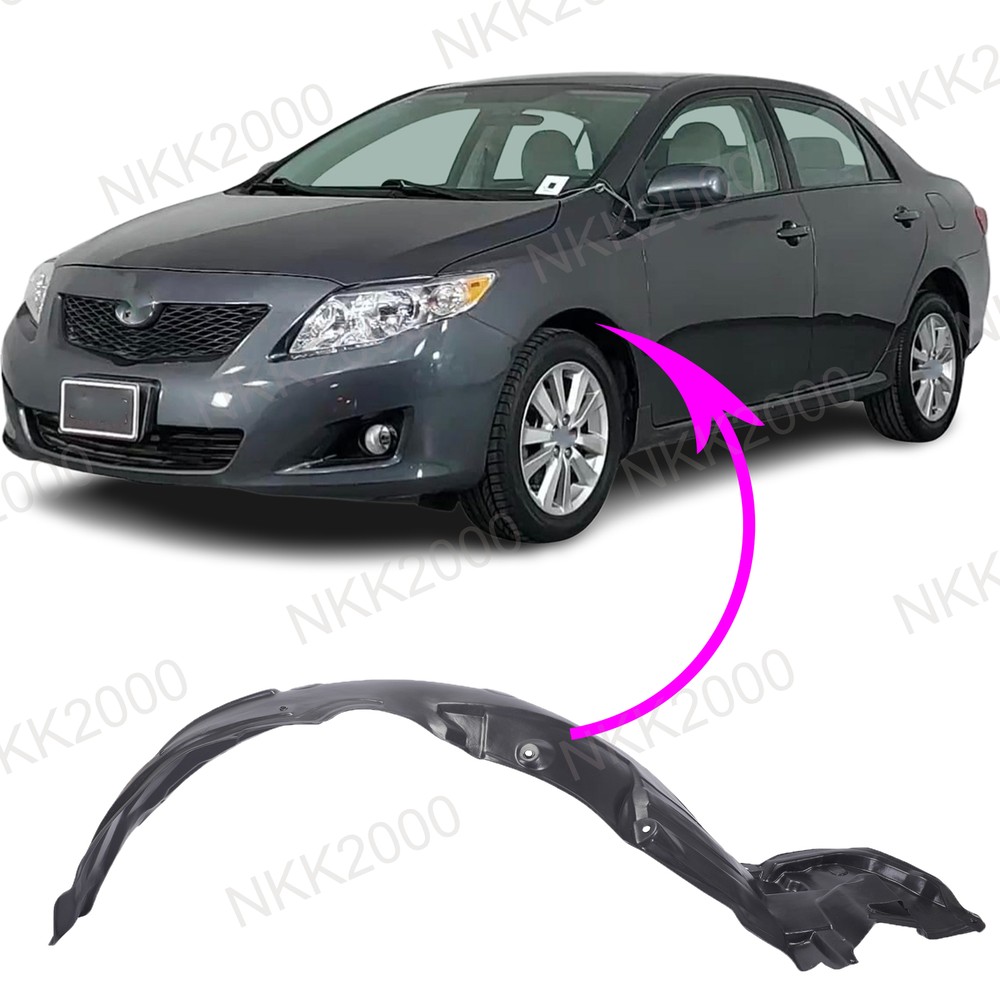 2009-2010 Toyota Corolla Front Driver Side Fender Liner TO1248149