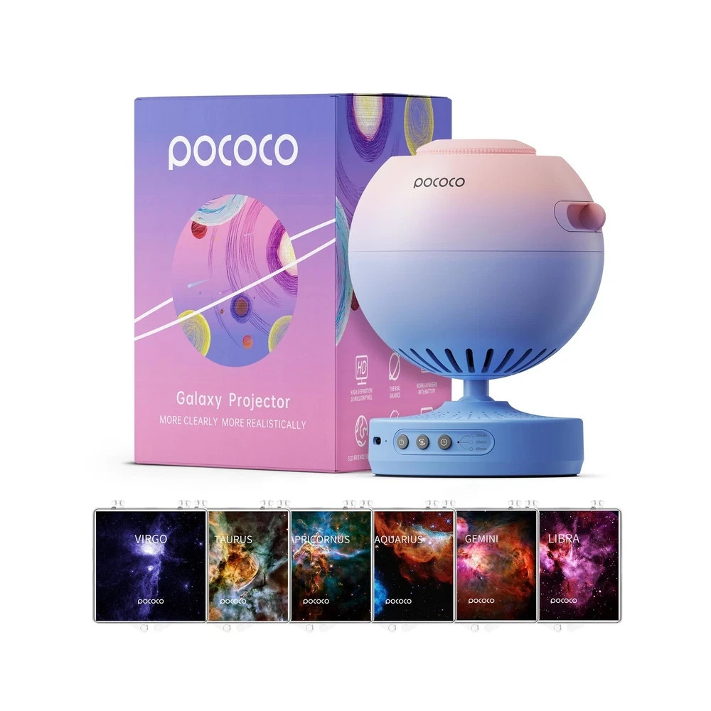【Limited Time Offer: 16% Off 】POCOCO Galaxy Projector + Realistic-image