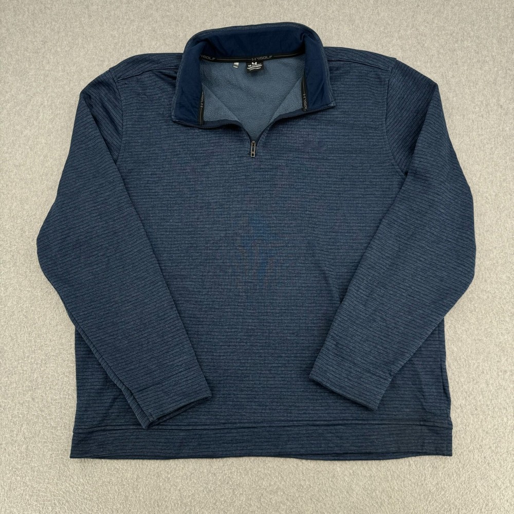 Under Armour Dark Blue 2XL Active 1/4 Zip Long Sleeve Men's Pullover Sweater