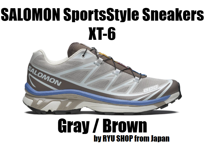 Salomon XT-6 SportsStyle Sneakers in Silver Cloud Iron Ultramarine