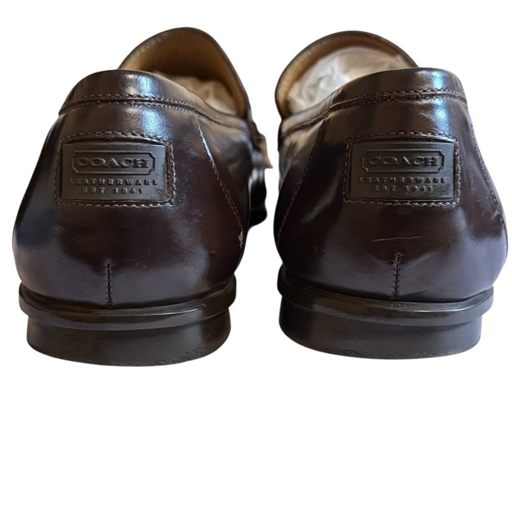 Coach Men’s Brown Leather Jerry Slip-On Loafers Made In Italy Size 11.5D