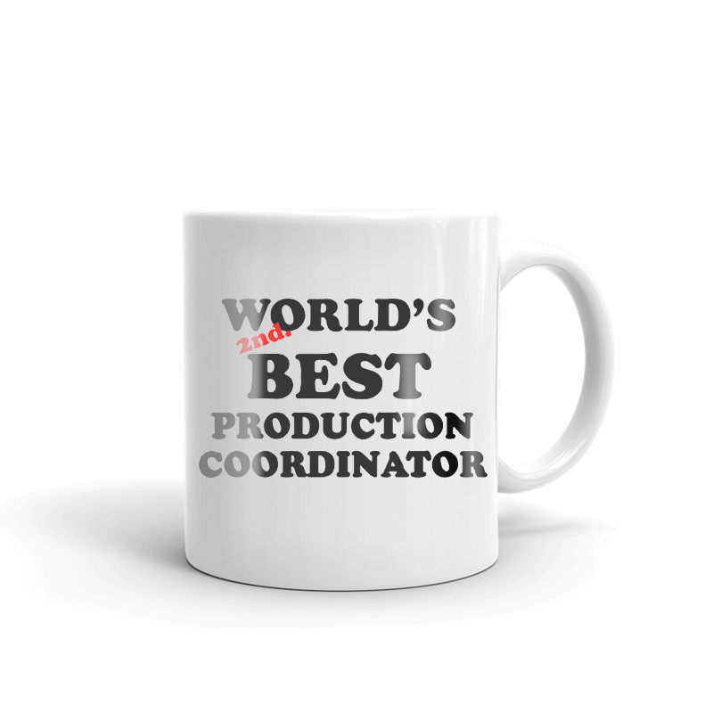 World's 2nd Best Production Coordinator Coffee Tea Ceramic Mug Office Cup Gift