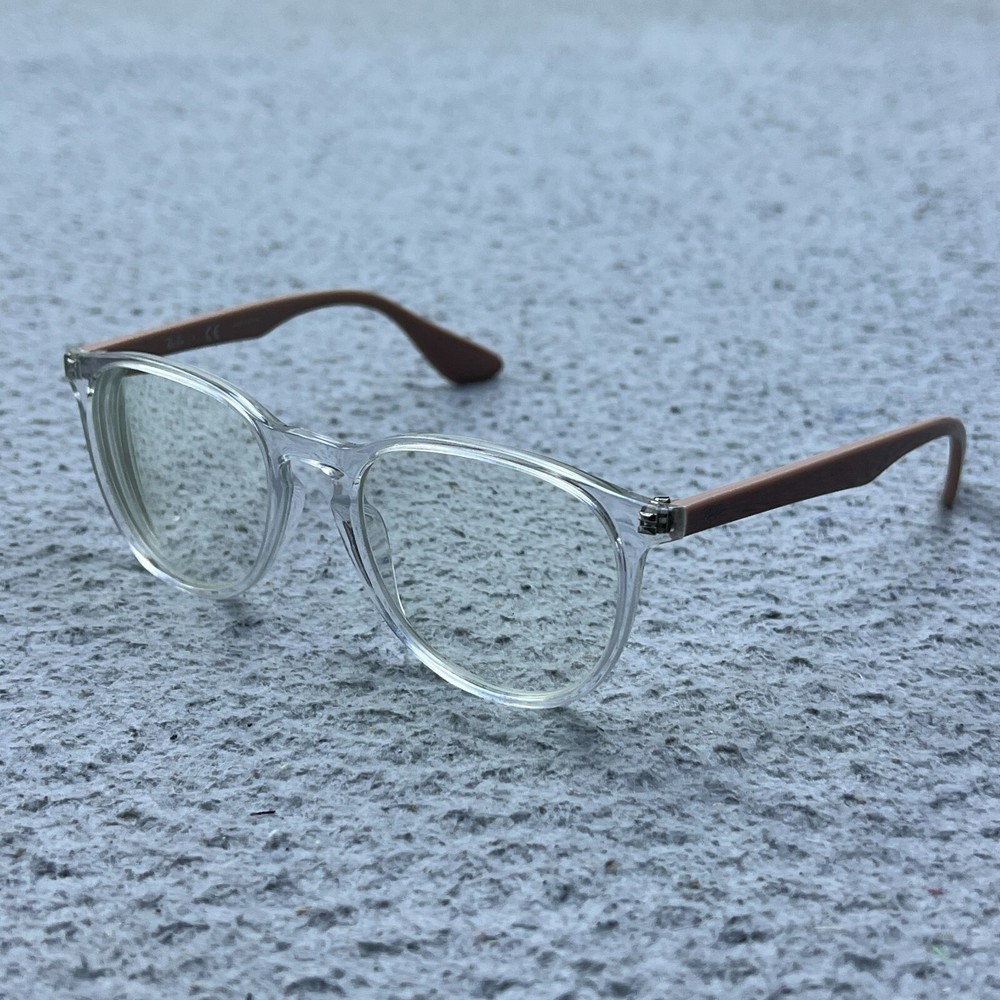 Ray-Ban RB7046 5953 Clear Round Eyeglasses 51-18-140 FRAMES ONLY Brazil Peach