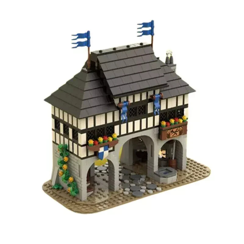MOC-139581 Medieval Village Market Castle Keep Building Blocks Bricks Set