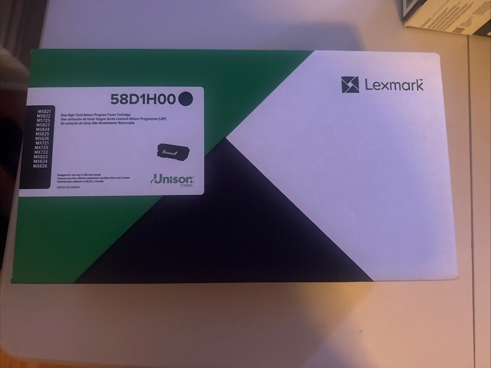 Lexmark Genuine Ultra High Yield Toner Cartridge Black 58D1H00 *