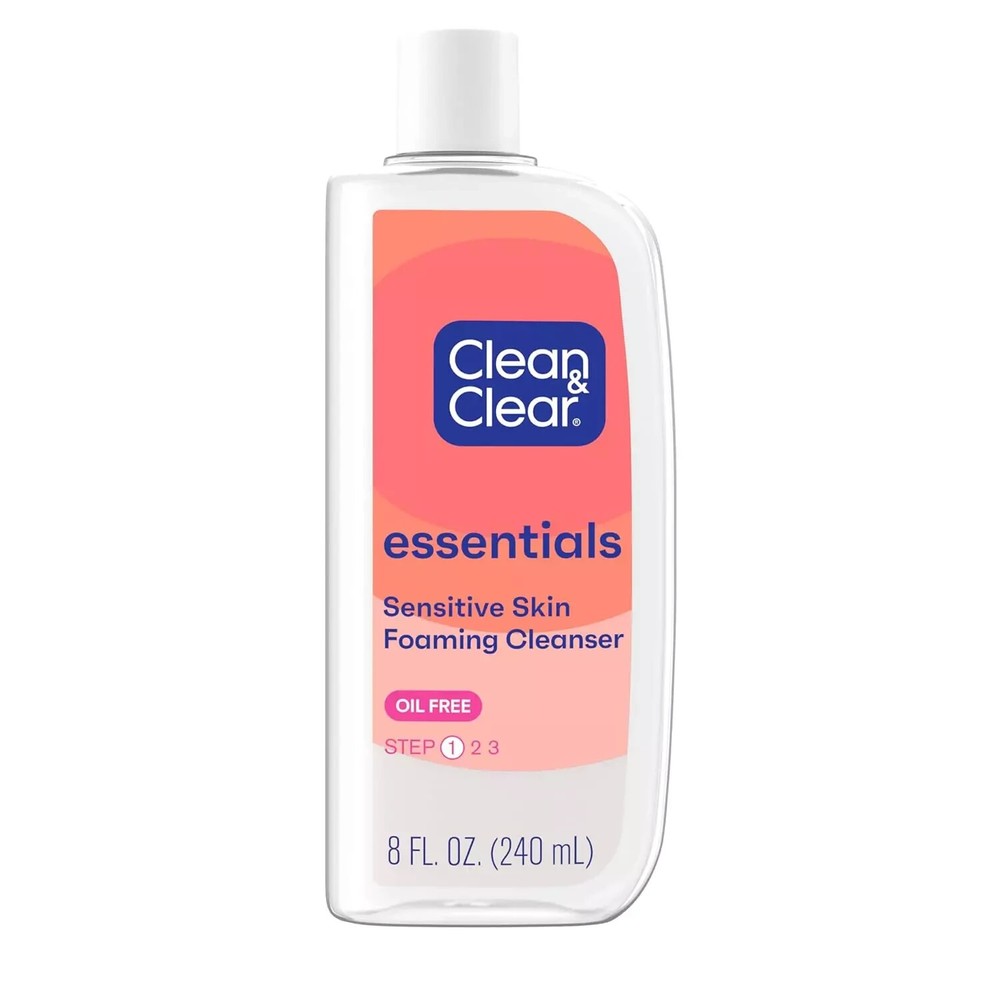 Clean & Clear Essentials Foaming Facial Cleanser, Oil-Free Daily Face Wash with