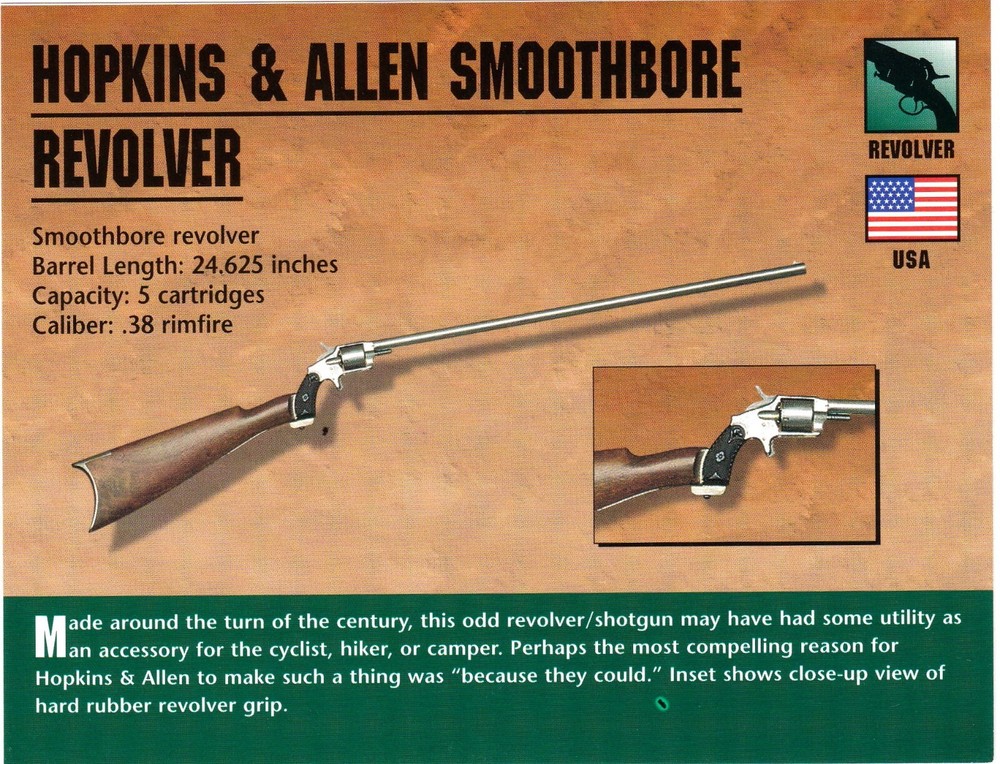 Hopkins & Allen Smoothbore Revolver Classic Firearms Photo Card u