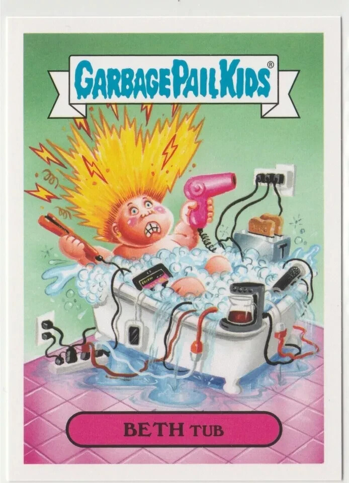 Vintage Beth Tub #4a Garbage Pail Kids GPK 2017 Adam-geddon Trading Card
