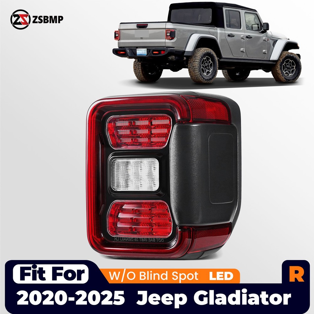 LED Tail Light Assy For 2020-2026 Jeep Gladiator W/O Blind Spot Right Passenger