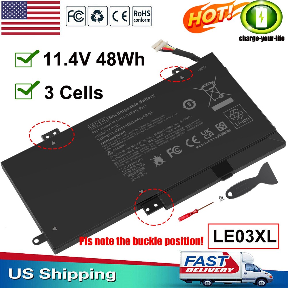 ✅LE03XL Battery for HP Pavilion X360 13-S 15-BK 796220-541 HSTNN-PB6M 796356-005