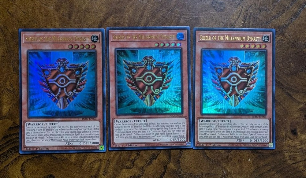 3x Shield of the Millennium Dynasty INFO-EN003 Ultra 1st Ed Yu-Gi-Oh! Playset