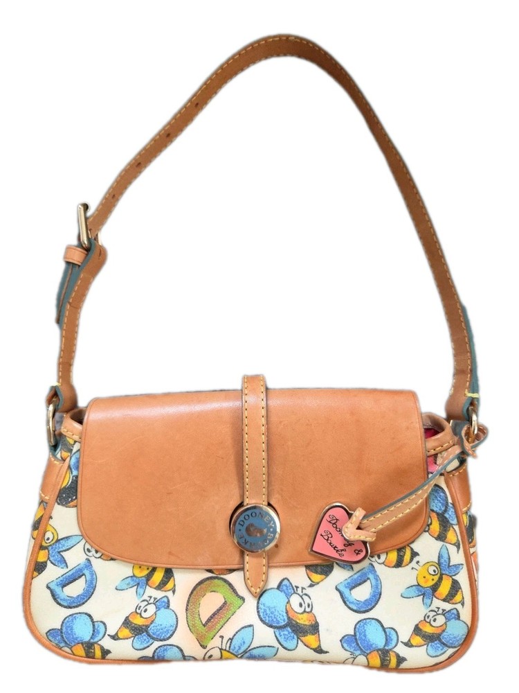 Dooney & Bourke Bumble Bee 🐝 Canvas/Leather Small Shoulder Bag~9