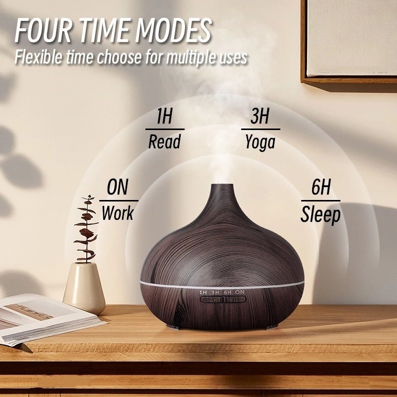 Oil Aroma Diffuser Aromatherapy LED Essential Ultrasonic Humidifier Air Purifier