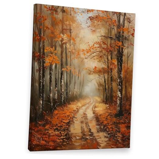 Fall Vintage Landscape Wall Art Decor Canvas, Fall Autumn Vintage 14L