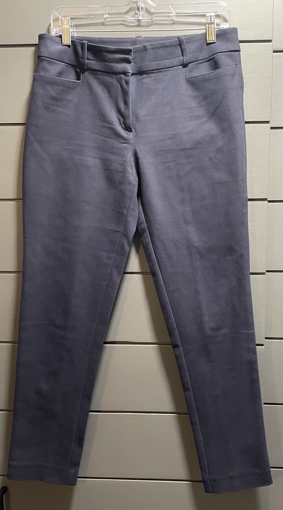 Women's LOFT Navy Blue Skinny Ankle Pants Tapered Leg Size 4