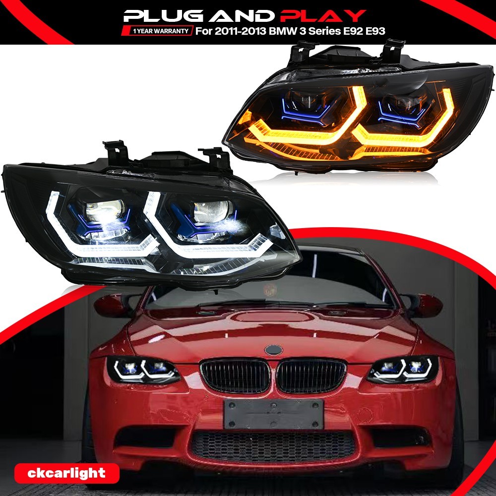 2PCS LED Headlights For 2011-2013 BMW 3 Series E92 E93 Head lamps Adaptive AFS