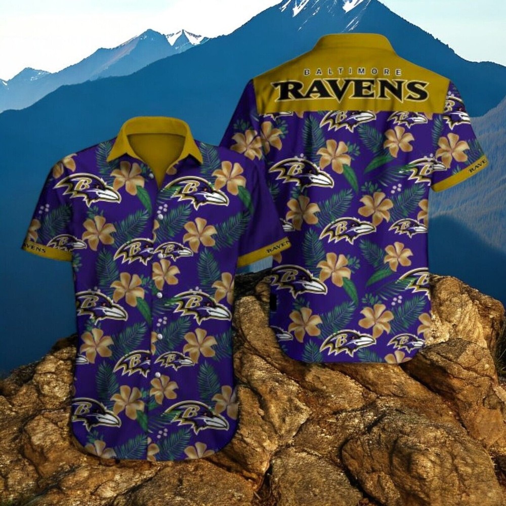 Baltimore Ravens 3D Hawaiian Shirt Summer Button Up