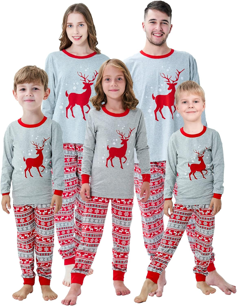 Christmas Family Matching Reindeer Pajamas Holiday Pajamas Snowman Sleepwear Chr
