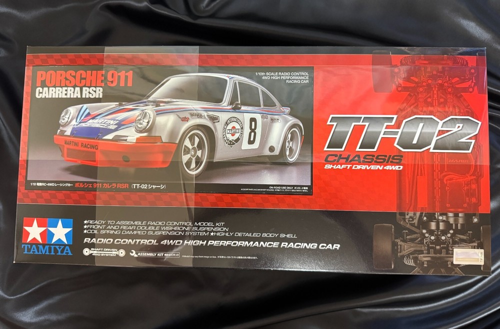 Tamiya 1/10 Porsche 911 Carrera RSR TT-02 RC On-Road Kit 58571 New