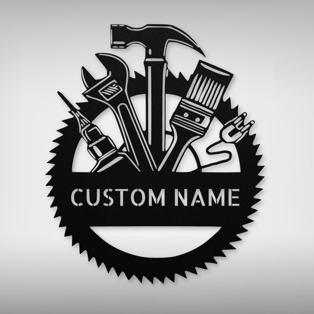Custom Workshop Tools Metal Sign - Personalized Decor for DIY Lovers