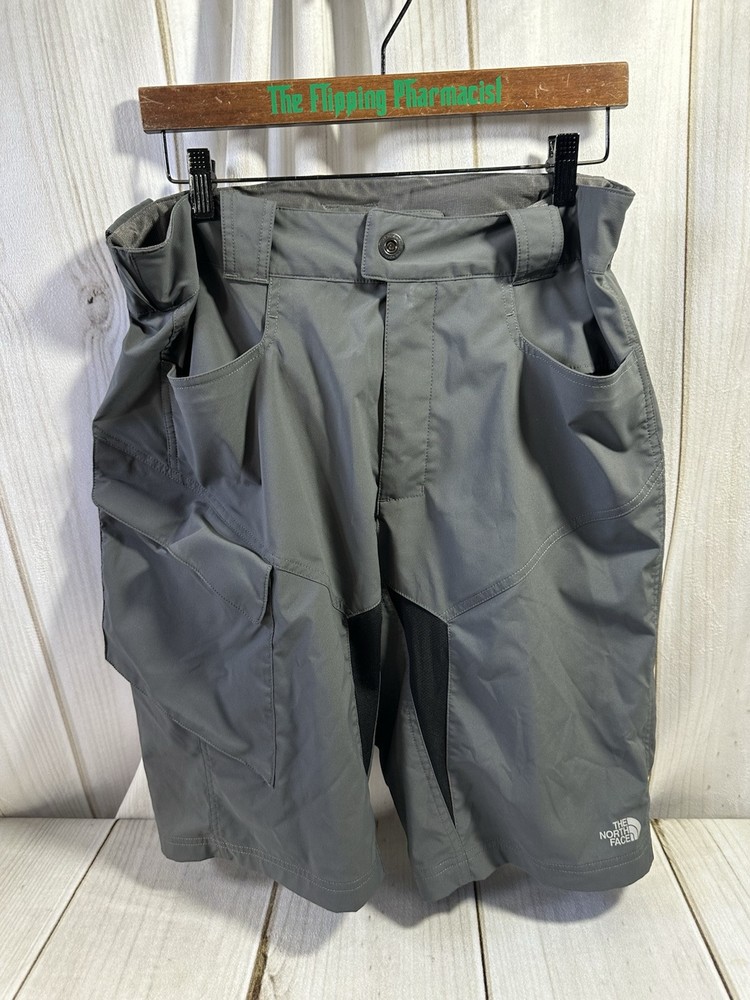 The North Face Men's 34 Cycling Padded Liner Shorts Gray Biking Nylon