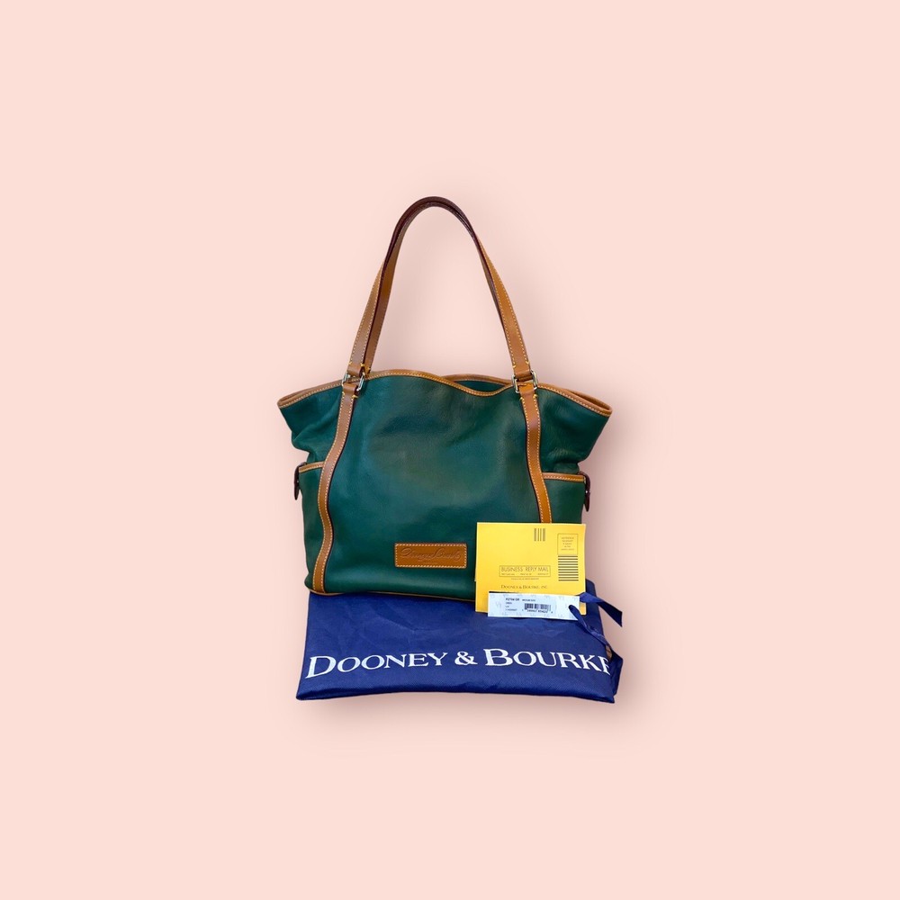 Dooney & Bourke Florentine Kristen Green Leather Shoulder Tote EUC Luxury