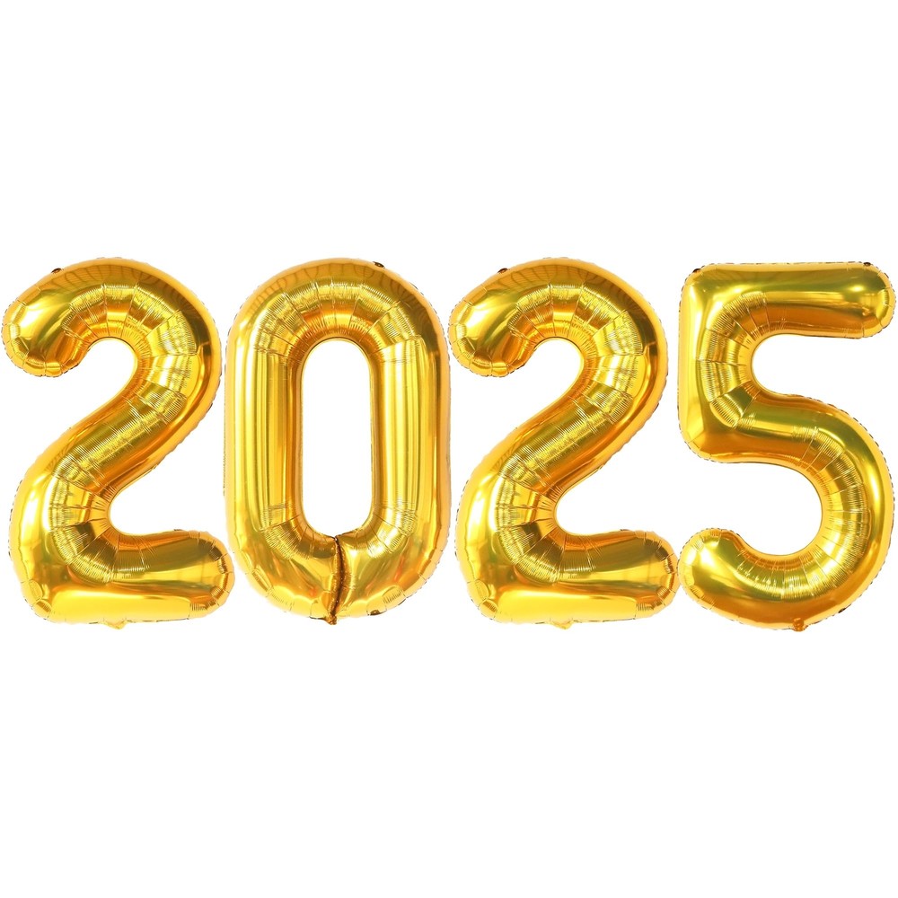KatchOn Giant 42 Inch 2025 Balloons Gold - Graduation Decorations 2025 | 2025...