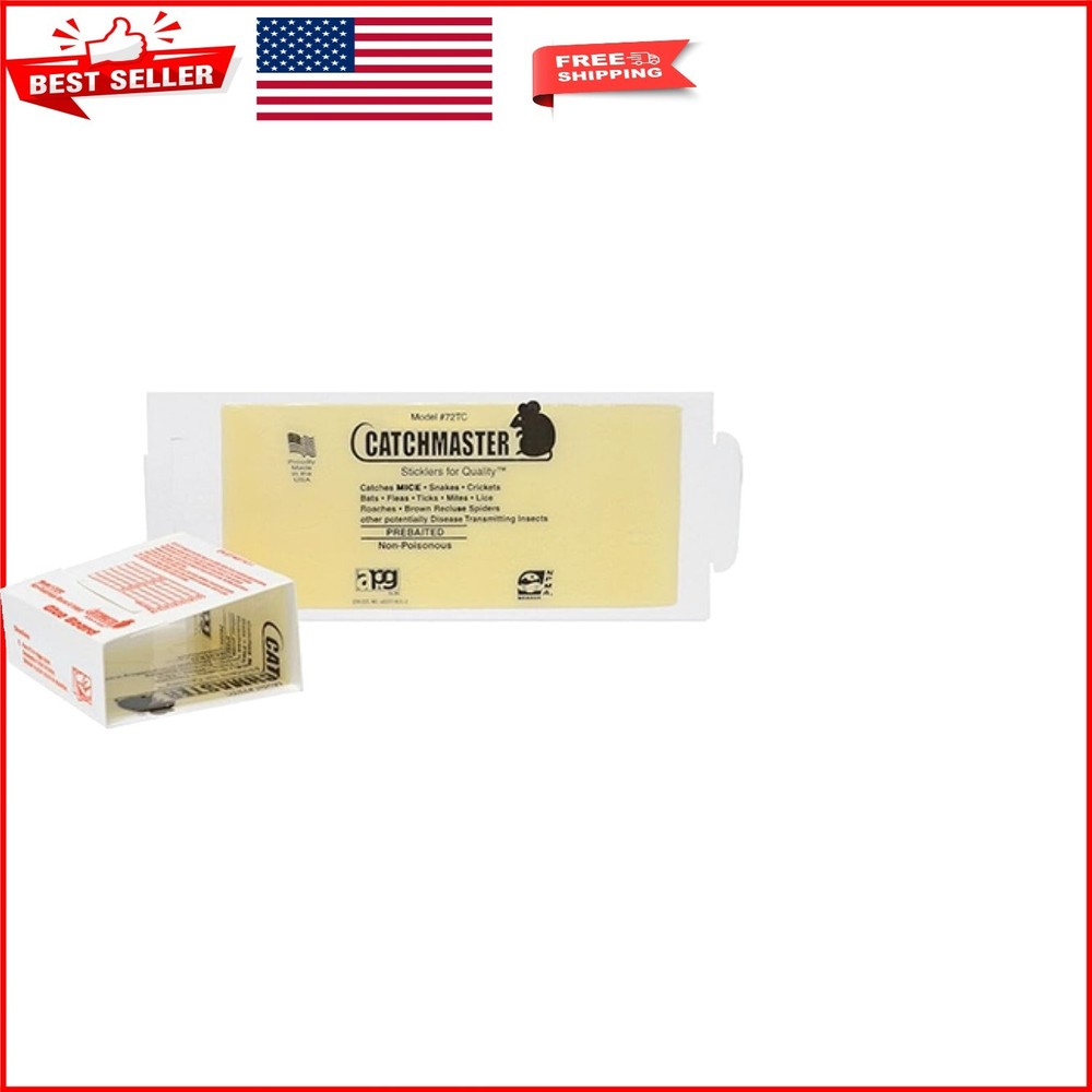 Compact 72-Pack Industrial Glue Boards for Mice, Rats, and Reptiles