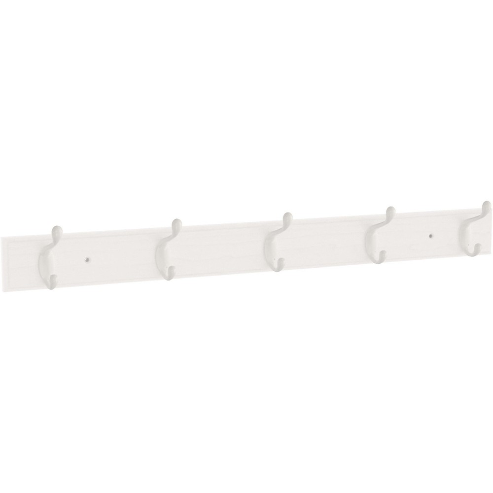 Franklin Brass 26.5 Inch White Casual Curve Coat and Hat Hook B46718K-R