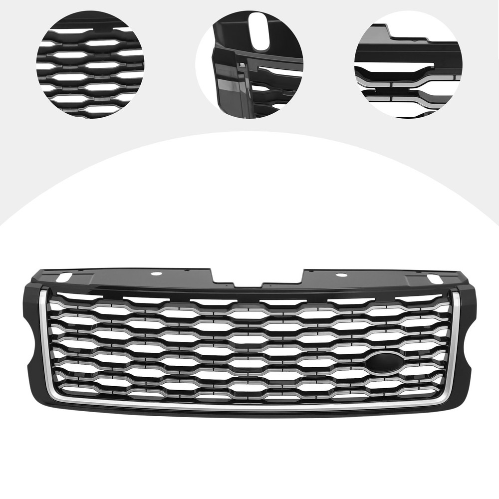 Front Bumper Upper Grille Black For Land Rover 2013-2017 Range Rover Vogue L405