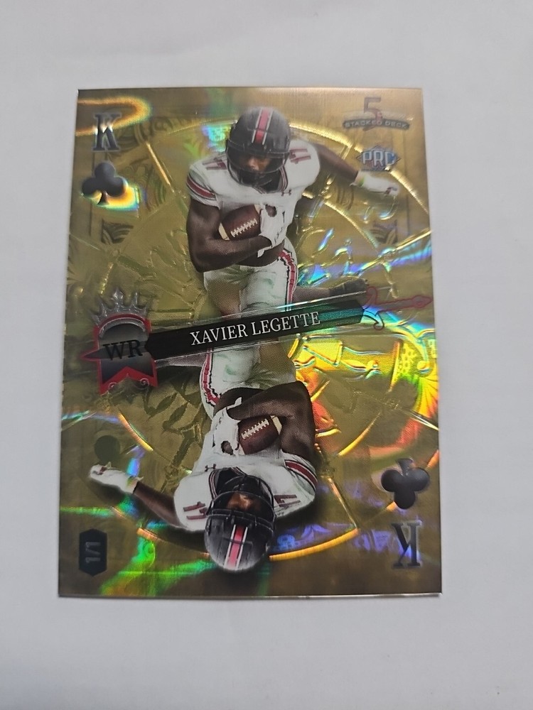 2023 wild Card Gold 5 Card Draw King Of Clubs #DK-XL Xavier Legette 1/1