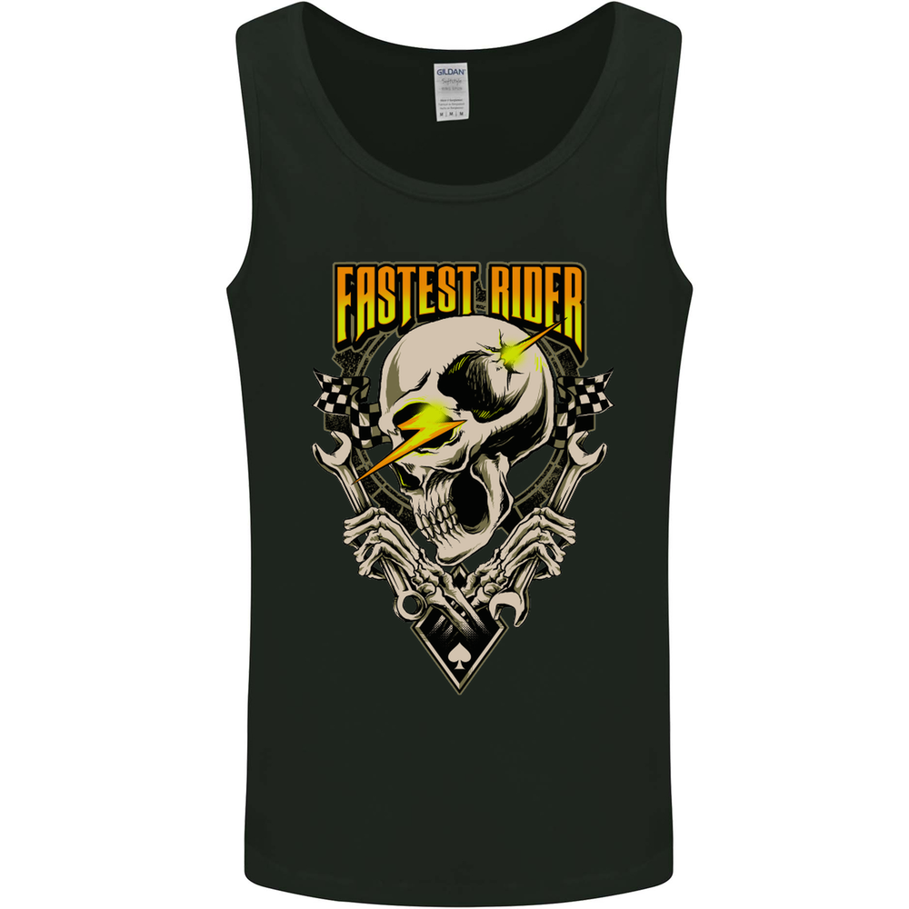 Fastest Rider Motorcycle Motorbike Biker Mens Vest Tank Top
