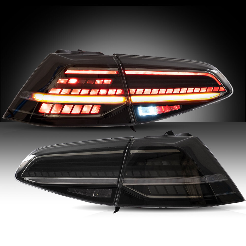 LED Tail Lights For 2014-2019 VW Golf 7 MK7 GTI MK7.5 Smoked Rear Lamps Assembly