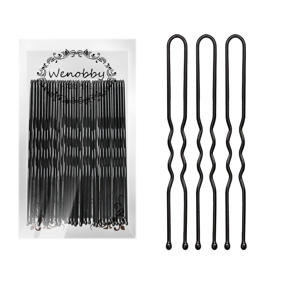 100-Pack U-Shaped Bun Hair Pins for Women - 2.8